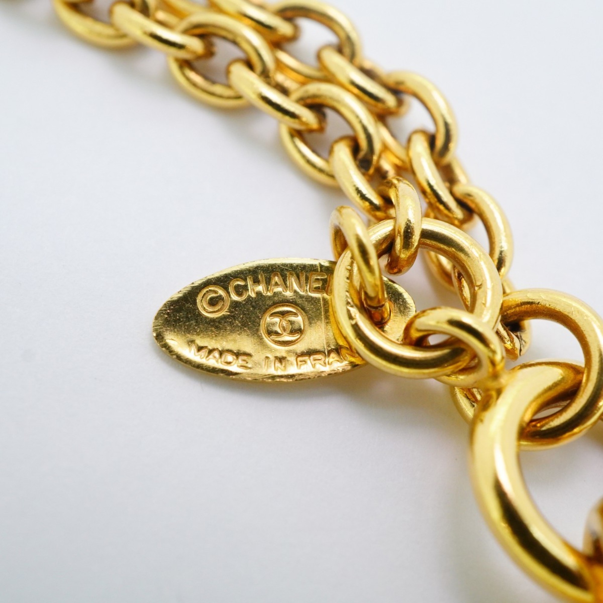 Chanel Necklace Coco Mark Matelasse GP Plated Gold Ladies