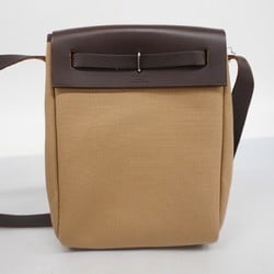 Hermes Shoulder Bag Airbag TPM Toile Officier Brown Women's