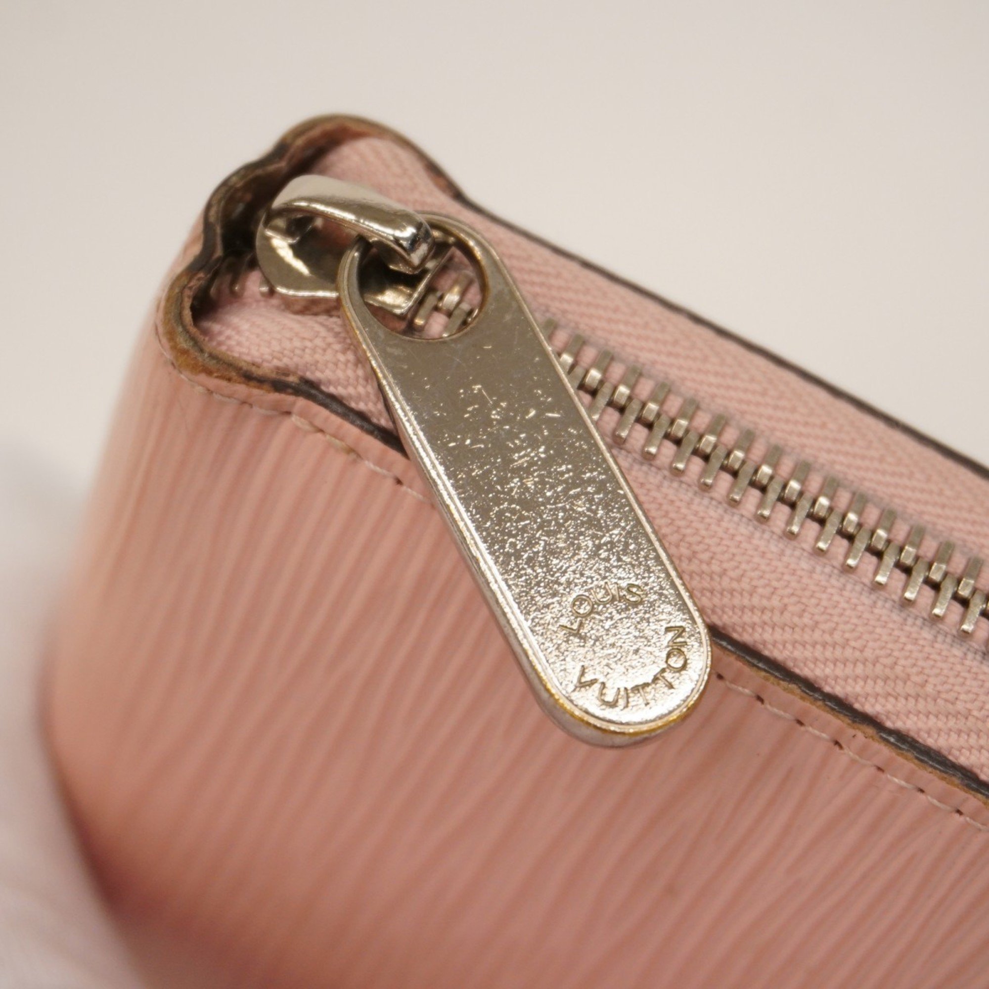 Louis Vuitton Long Wallet Epi Zippy M41740 Rose Ballerine Ladies