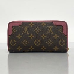 Louis Vuitton Long Wallet Monogram Zippy Retiro M64151 Rose Bruyere Ladies