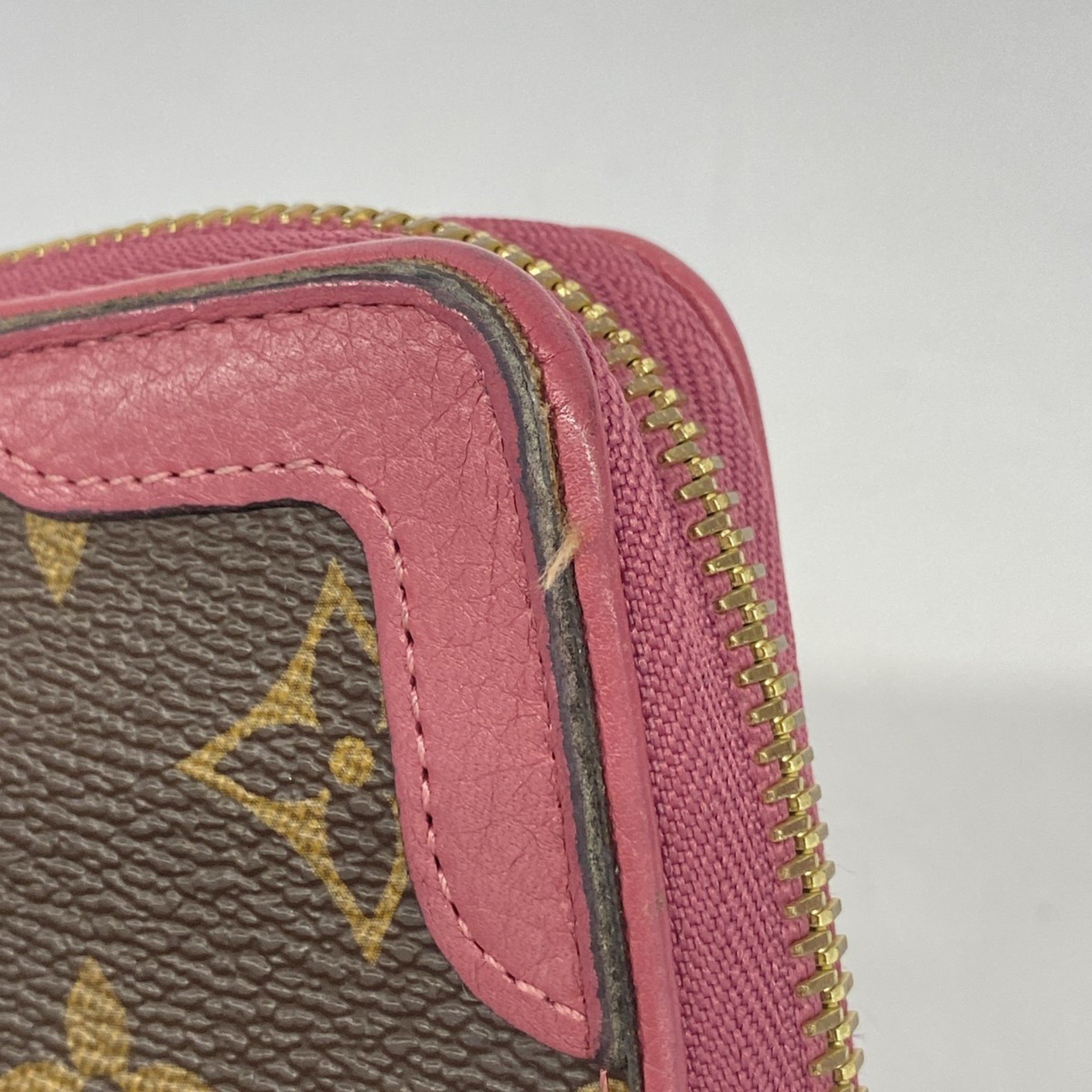 Louis Vuitton Long Wallet Monogram Zippy Retiro M64151 Rose Bruyere Ladies