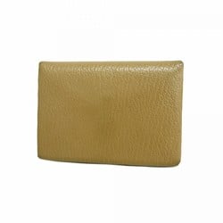 Hermes Wallet/Coin Case Calvi Duo Chevre Taupe Z Stamp Men's Women's