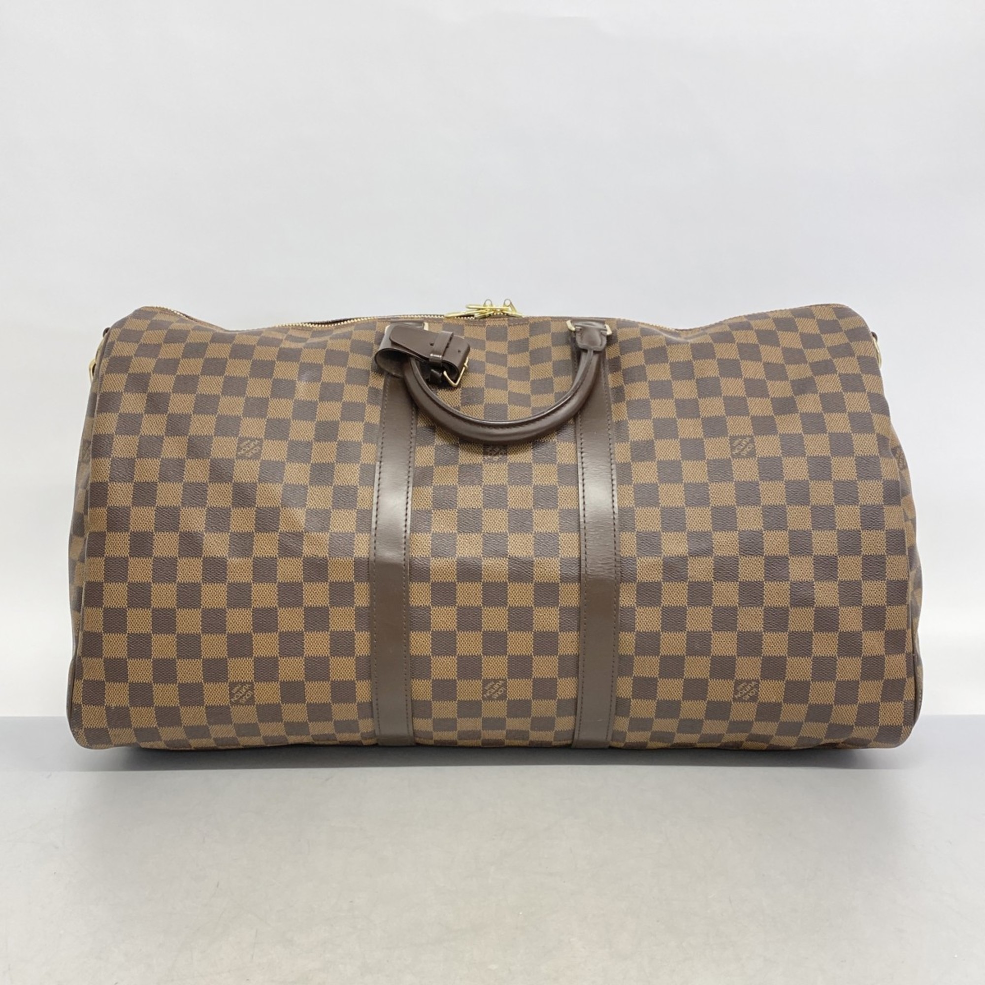 Louis Vuitton Boston Bag Damier Keepall Bandouliere 55 N41414 Ebene Men's Women's