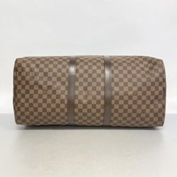 Louis Vuitton Boston Bag Damier Keepall Bandouliere 55 N41414 Ebene Men's Women's