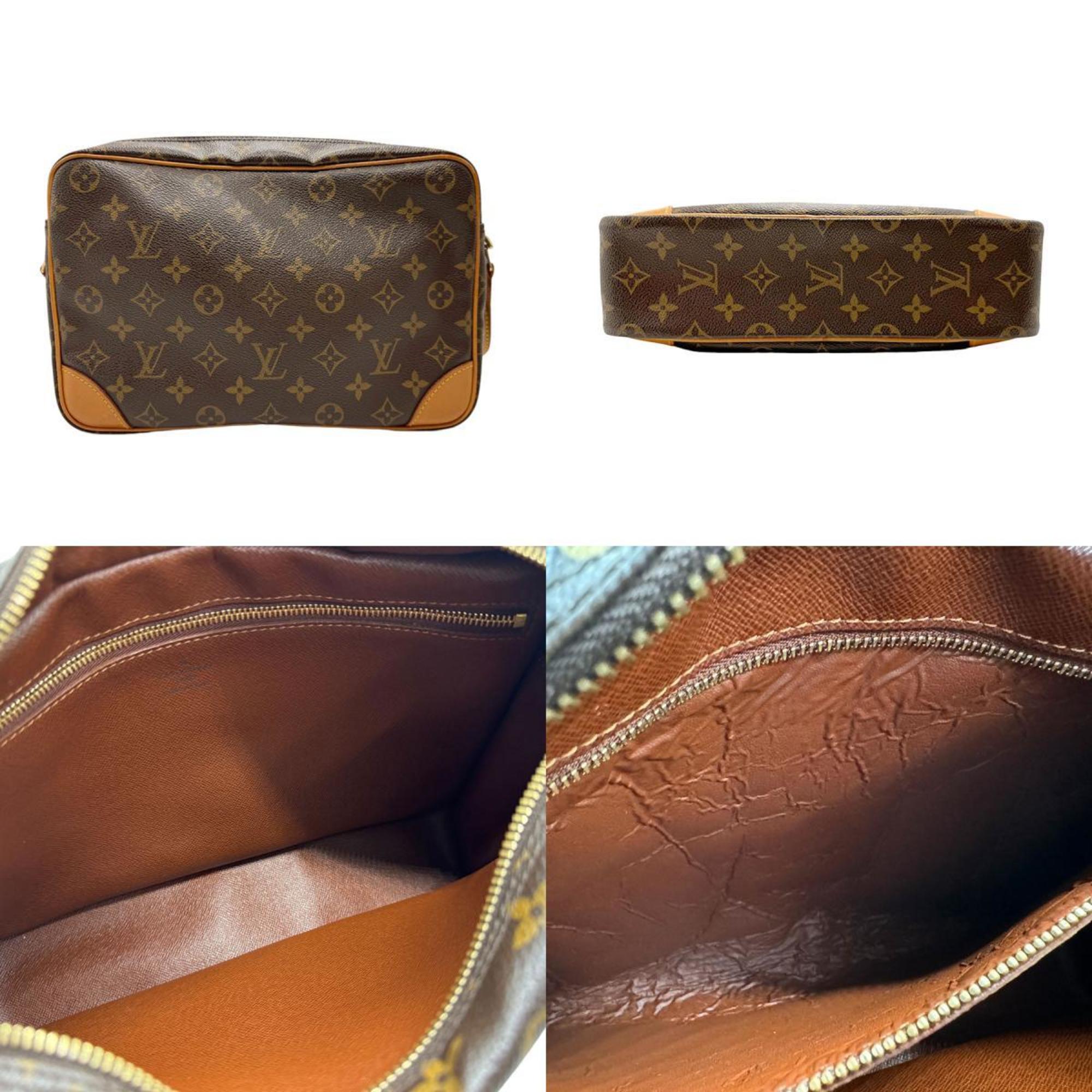 Louis Vuitton LOUIS VUITTON Shoulder Bag Monogram Trocadero Canvas Brown Gold Women's n0548