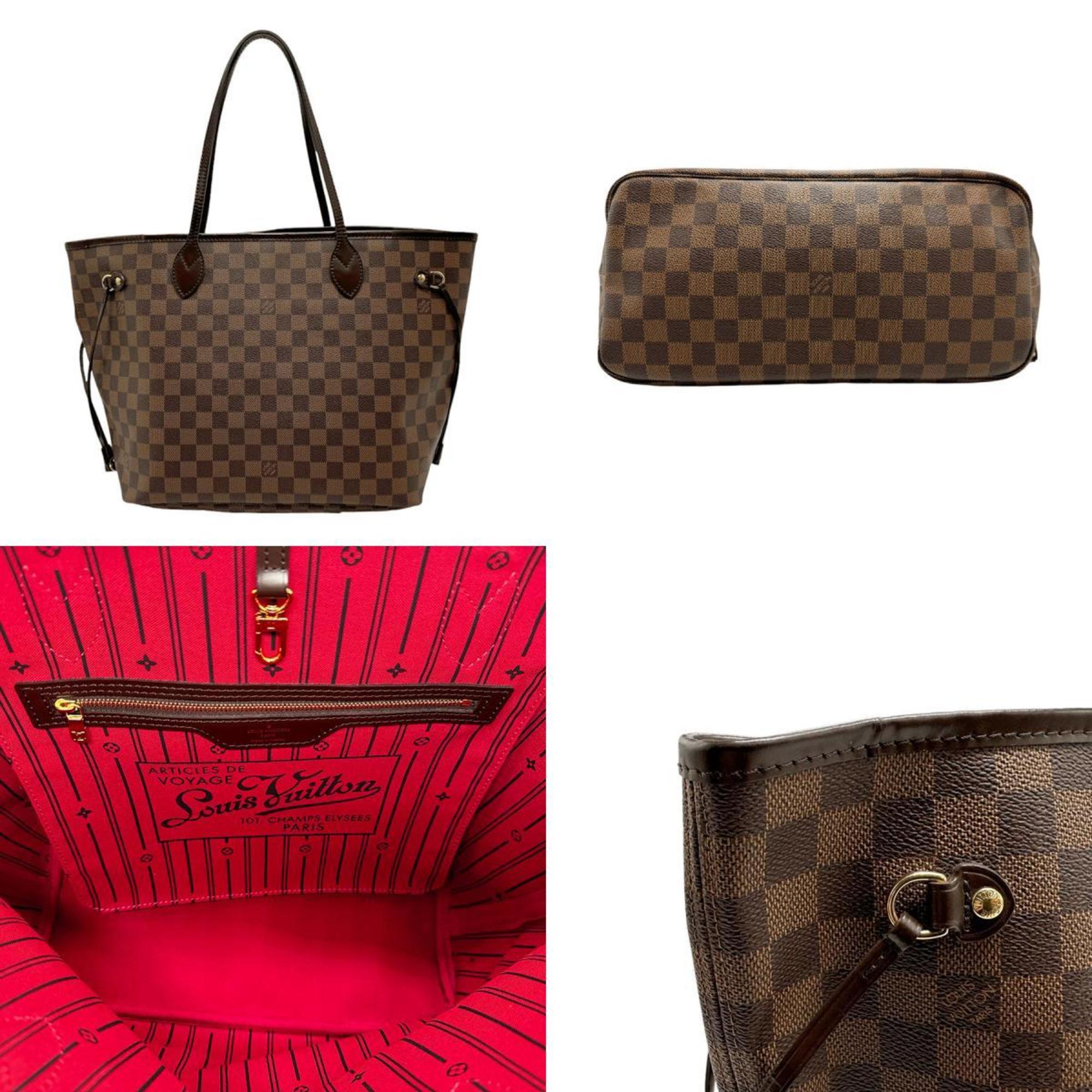 Louis Vuitton LOUIS VUITTON Handbag Tote Bag Damier Neverfull MM Canvas Ebene Women's N51105 n0547