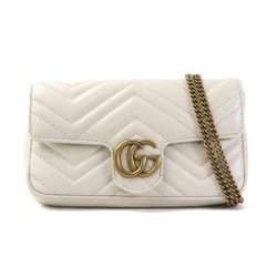 GUCCI Shoulder Bag GG Marmont Leather Ivory Women's 751526 a0501