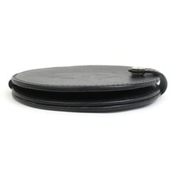 CHANEL Hand Mirror Compact Coco Mark Leather Black Women's e59399a