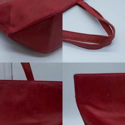 CELINE Handbag Leather Red Silver Women's PD469