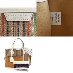 Tory Burch handbag shoulder bag raffia leather multicolor women's h30612k