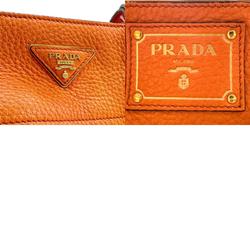 PRADA handbag leather orange ladies BR5092 n0527