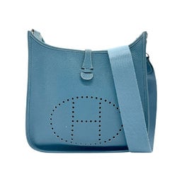 Hermes HERMES Shoulder Bag Evelyn 3 PM Taurillon Clemence Turquoise Men's Women's n0510