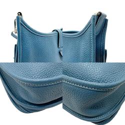 Hermes HERMES Shoulder Bag Evelyn 3 PM Taurillon Clemence Turquoise Men's Women's n0510