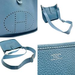 Hermes HERMES Shoulder Bag Evelyn 3 PM Taurillon Clemence Turquoise Men's Women's n0510