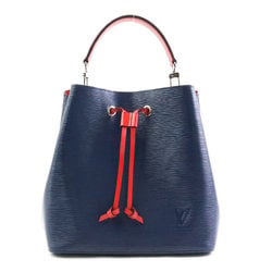 LOUIS VUITTON Handbag Shoulder Bag Epi NeoNoe Leather Navy Red Silver Women's e59372g