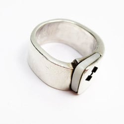 Hermes HERMES Ring, Silver 925, Silver, White, Women's w0807a