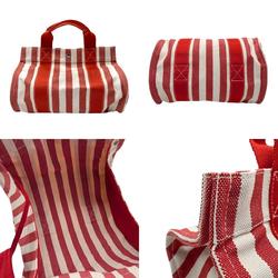 Hermes HERMES Handbag Cannes PM Canvas Red x White Men's Women's n0574