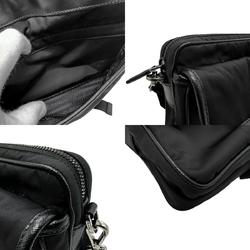 PRADA Shoulder bag Nylon Black Silver Men Women z2621