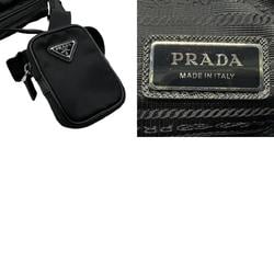 PRADA Shoulder bag Nylon Black Silver Men Women z2621