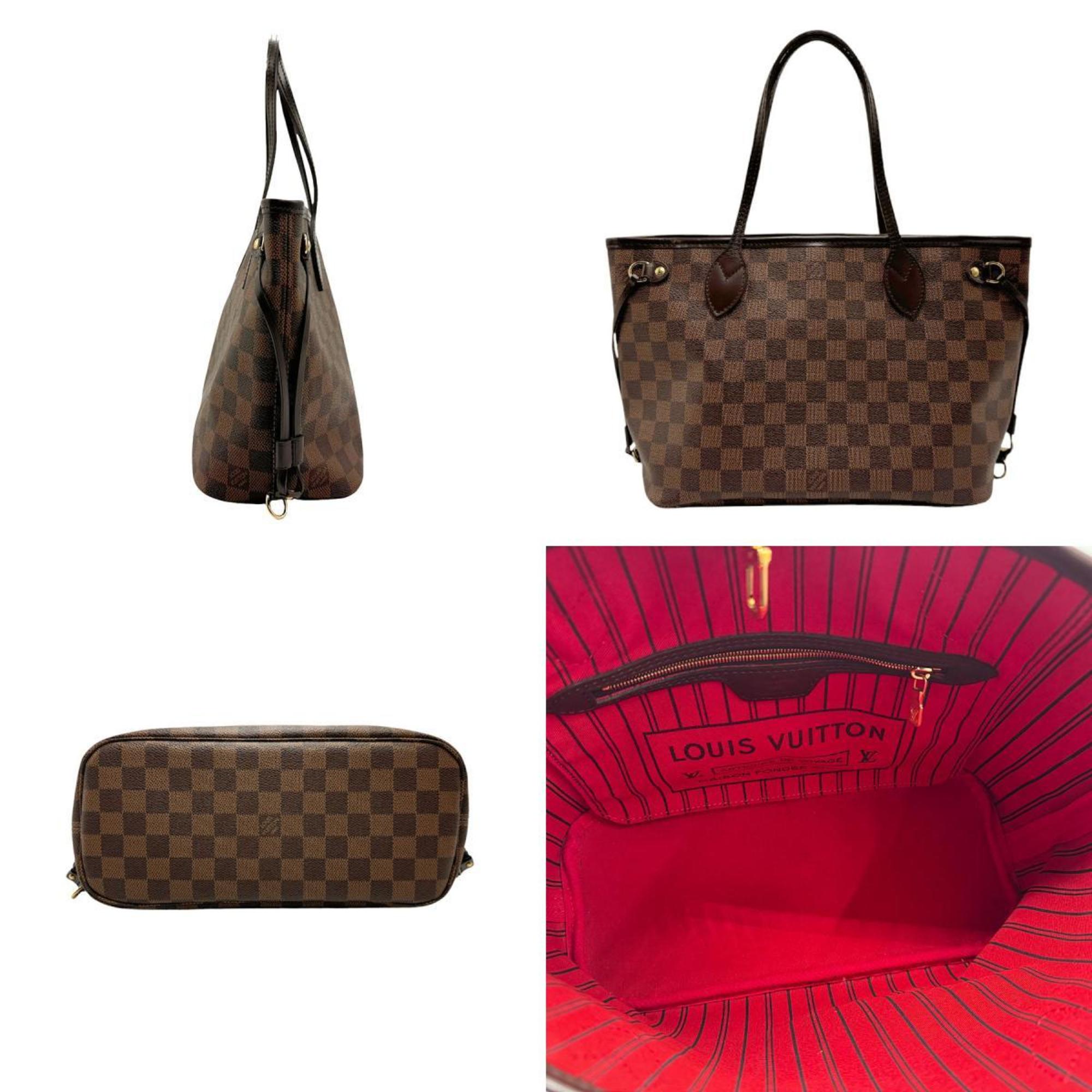 Louis Vuitton LOUIS VUITTON Handbag Damier Neverfull PM Canvas Ebene Women's N41359 n0590