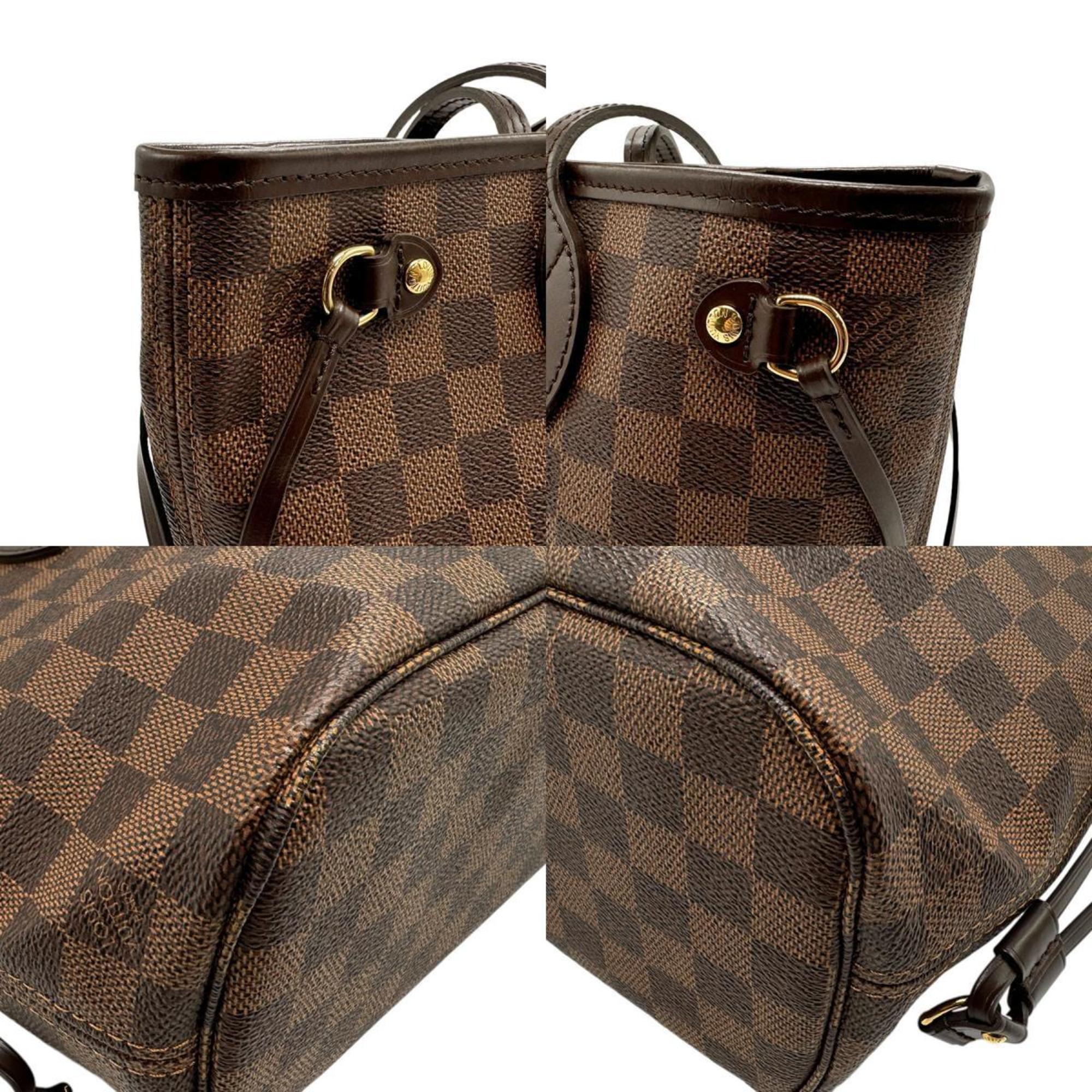 Louis Vuitton LOUIS VUITTON Handbag Damier Neverfull PM Canvas Ebene Women's N41359 n0590