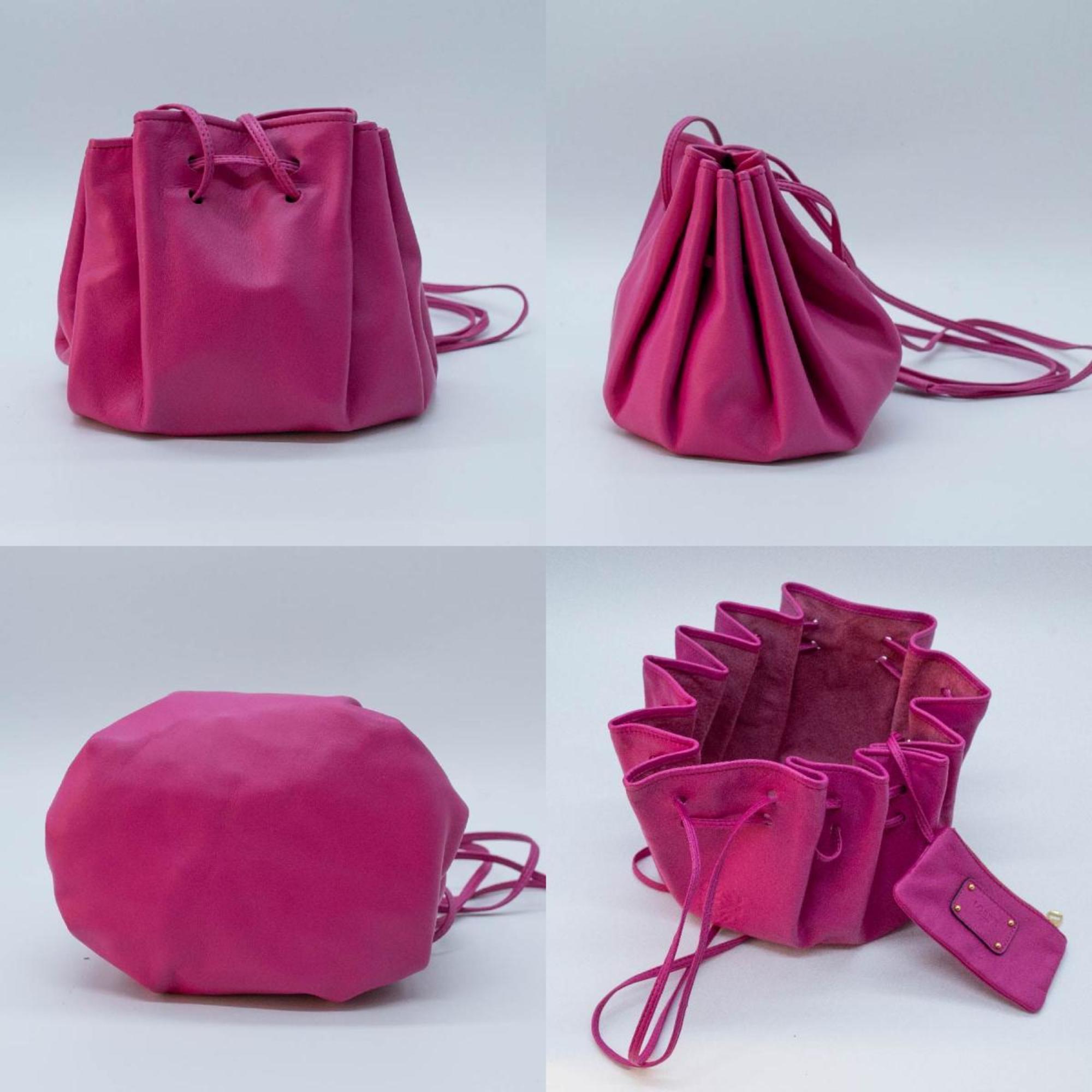 LOEWE Shoulder Bag Anagram Leather Pink Women's PD460