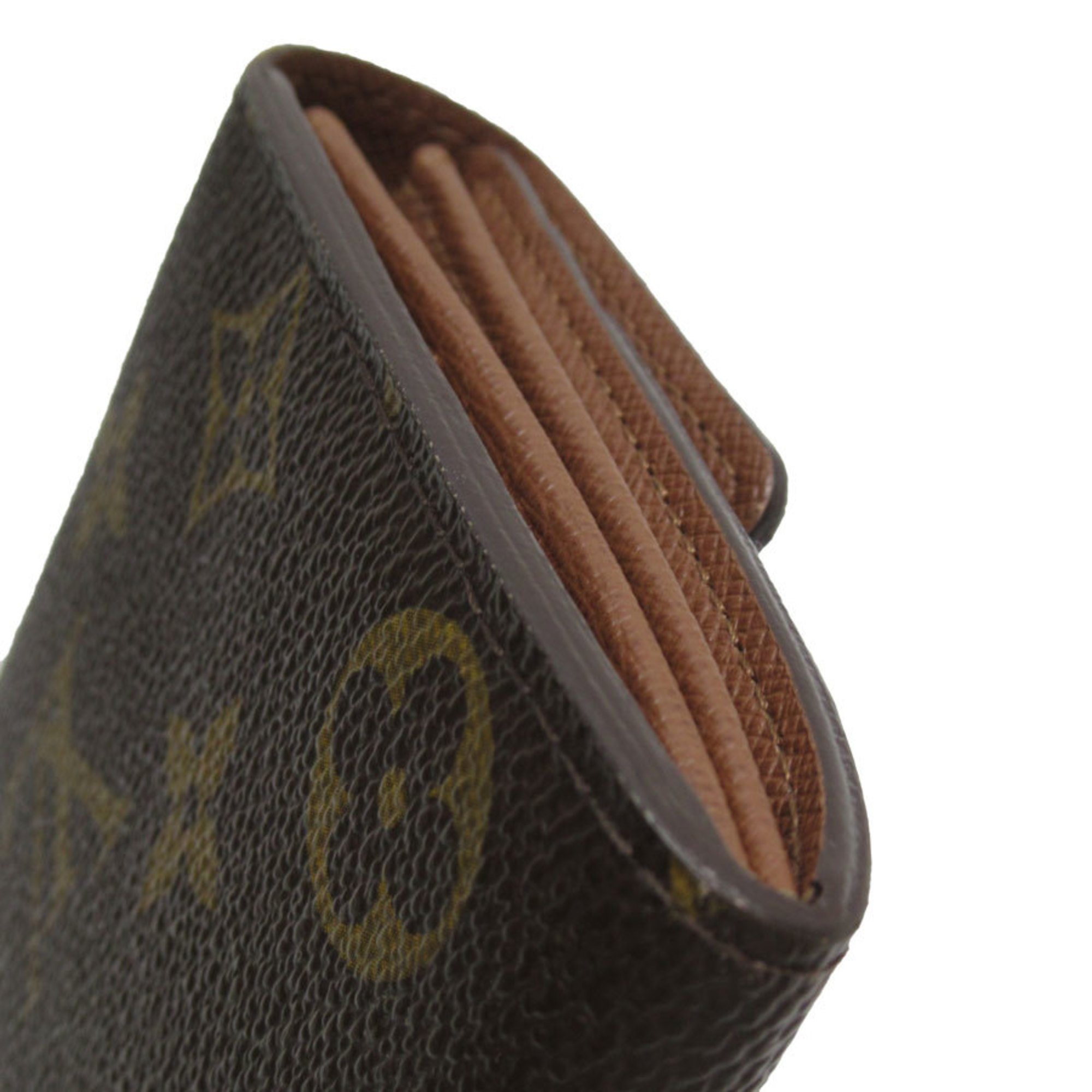 Louis Vuitton LOUIS VUITTON Long Wallet Monogram Portefeuille Sarah Canvas Brown Gold Men's Women's w0795a