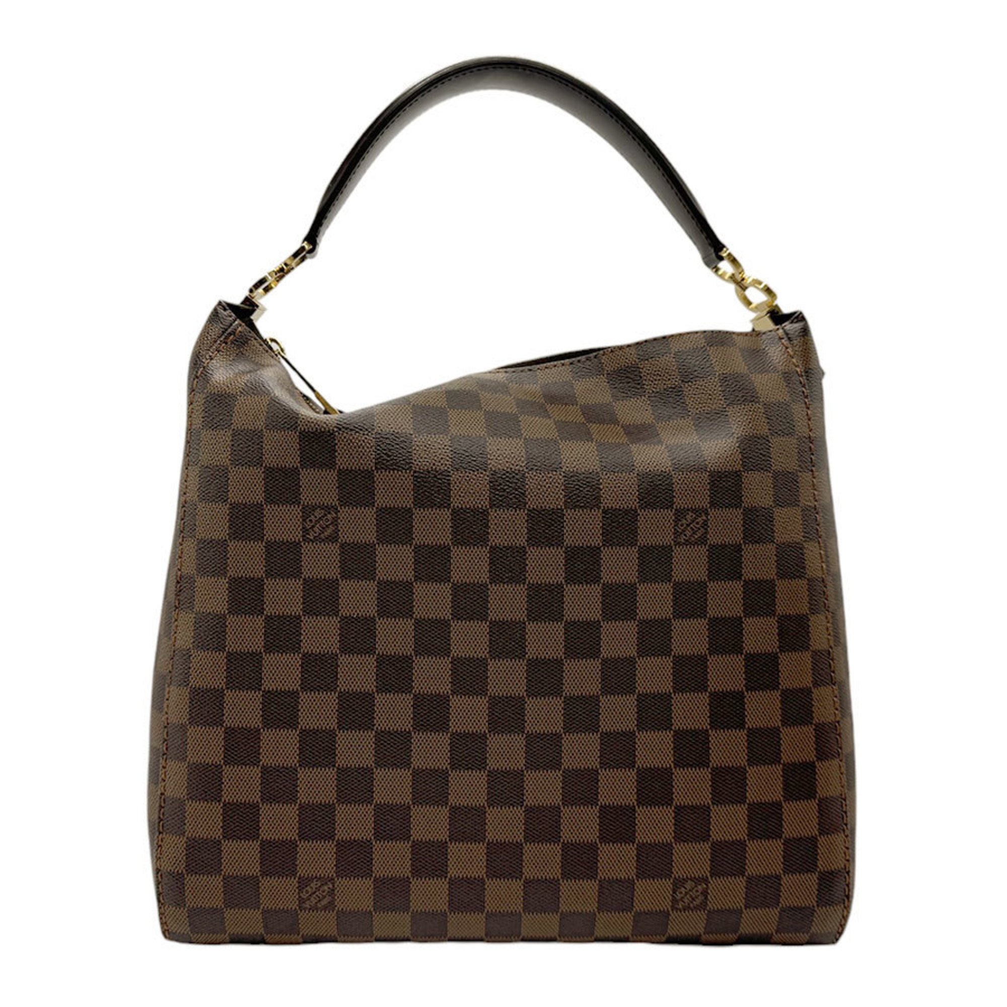 Louis Vuitton LOUIS VUITTON Handbag Damier Portobello PM Canvas Brown Gold Women's N44184 z2617