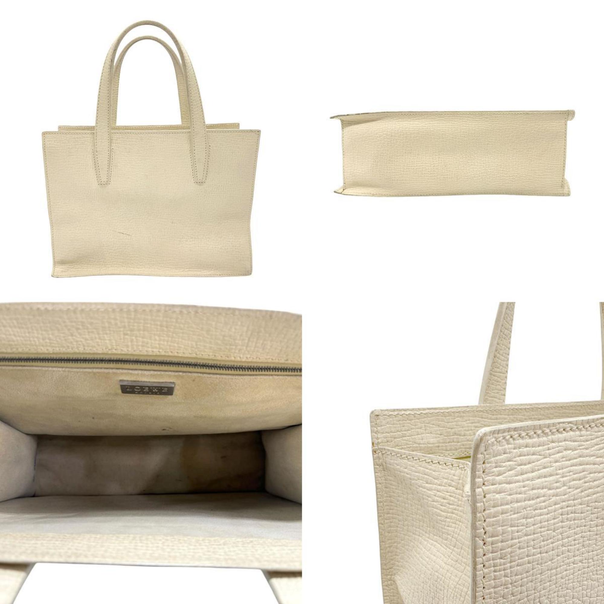 LOEWE handbag leather ivory ladies n0522