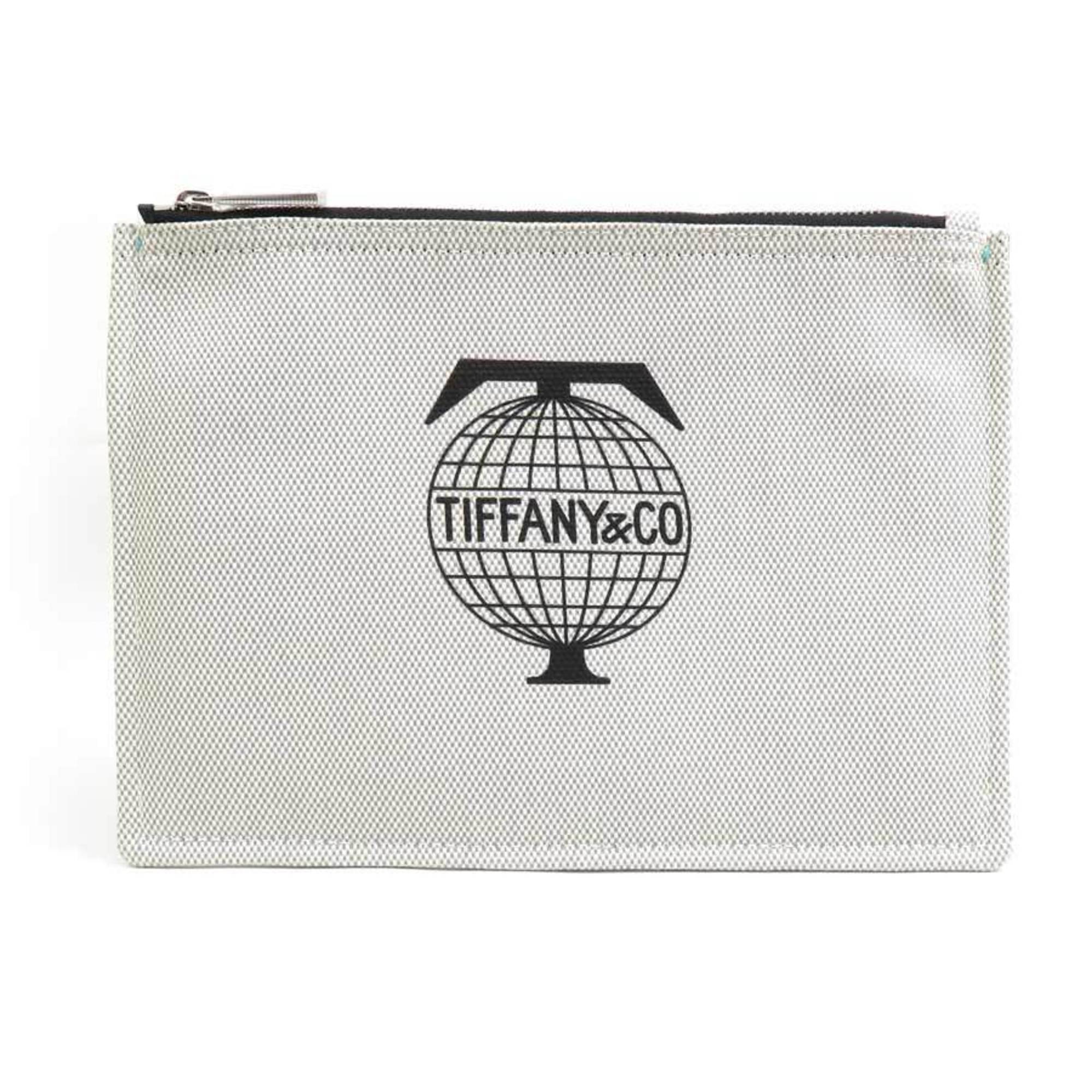 Tiffany & Co. Clutch bag pouch canvas grey men's women's h30622j