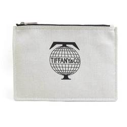 Tiffany & Co. Clutch bag pouch canvas grey men's women's h30622j