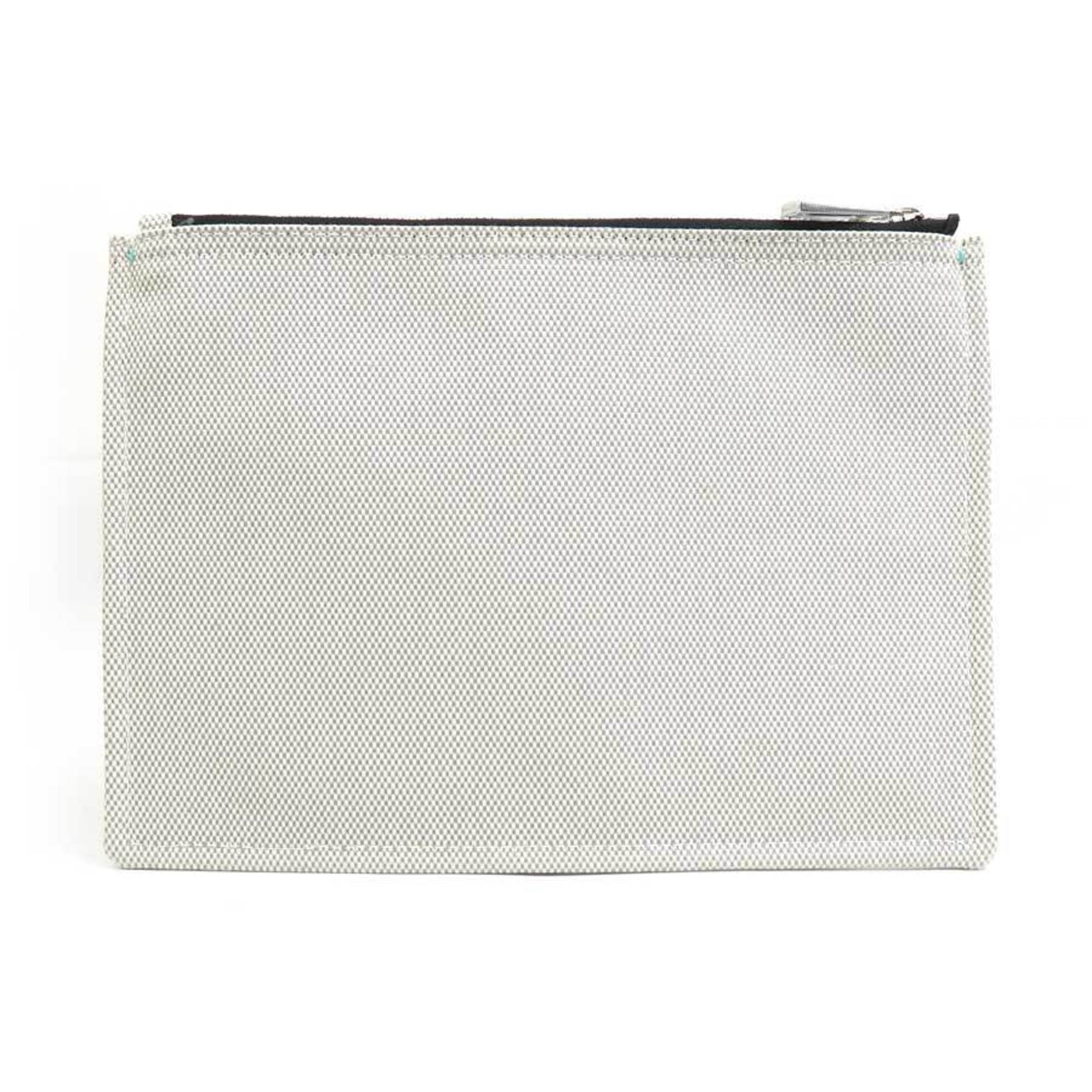 Tiffany & Co. Clutch bag pouch canvas grey men's women's h30622j