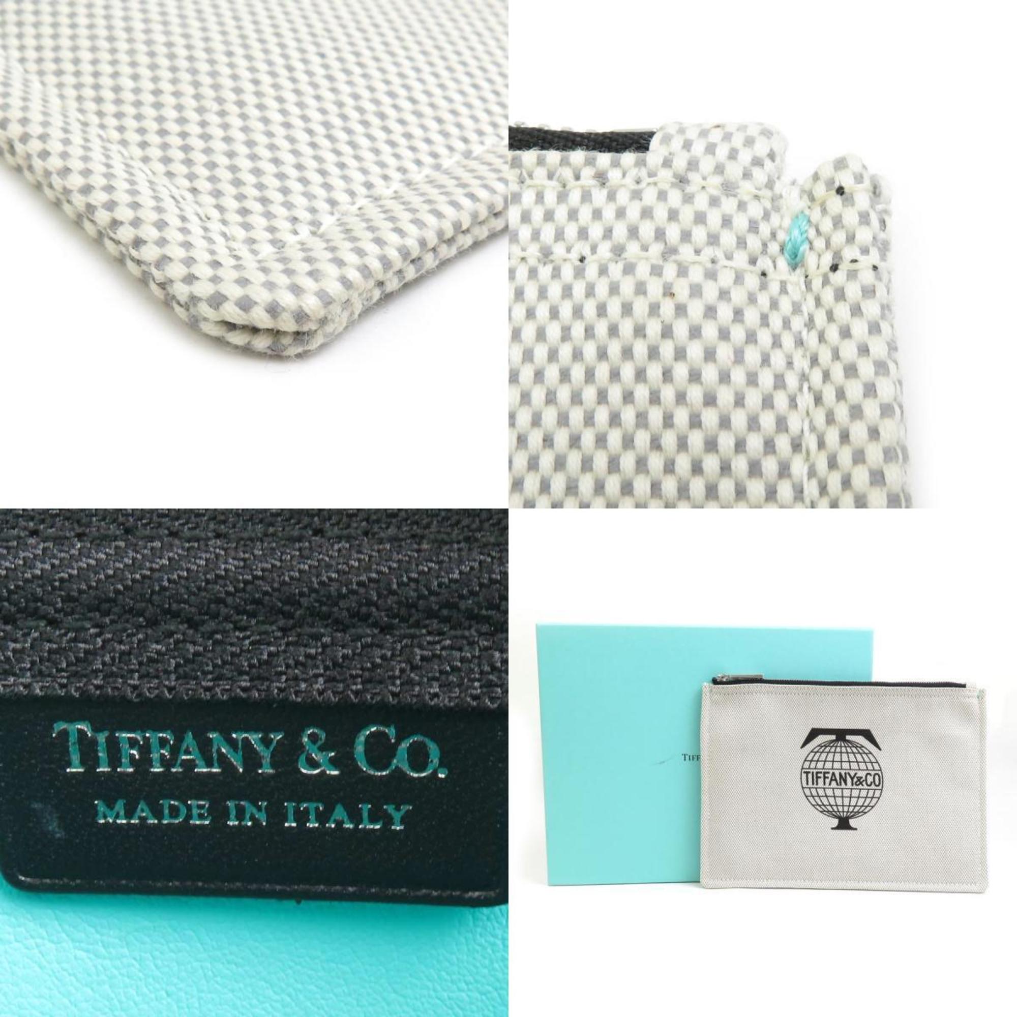 Tiffany & Co. Clutch bag pouch canvas grey men's women's h30622j