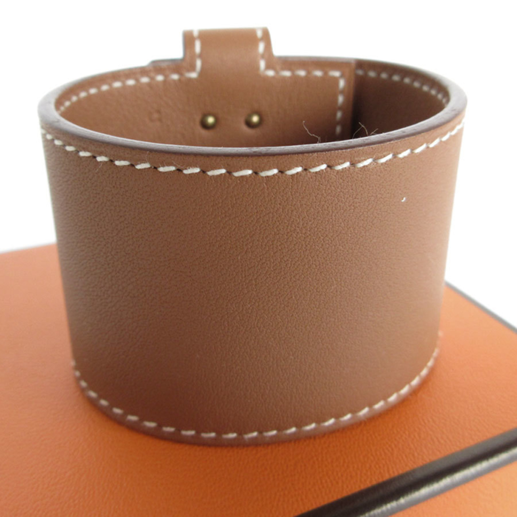 Hermes Kelly Twist GM T1 Bracelet Leather Metal Brown Gold Women's s0415j