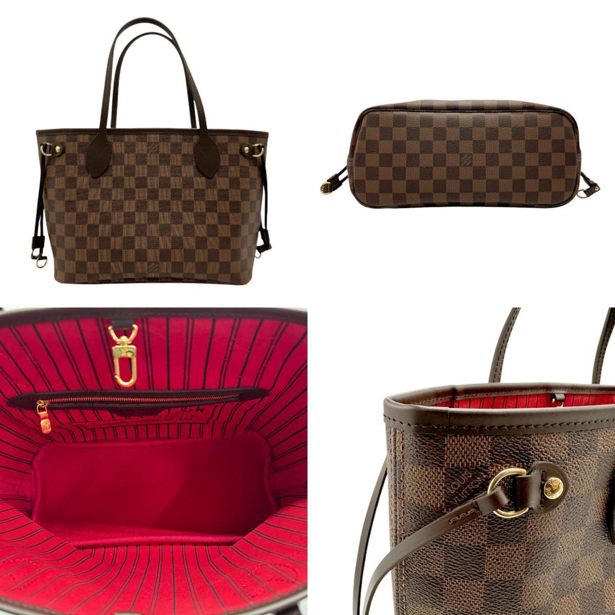 Louis Vuitton LOUIS VUITTON Handbag Damier Neverfull PM Canvas Brown Women's N40600 n0479