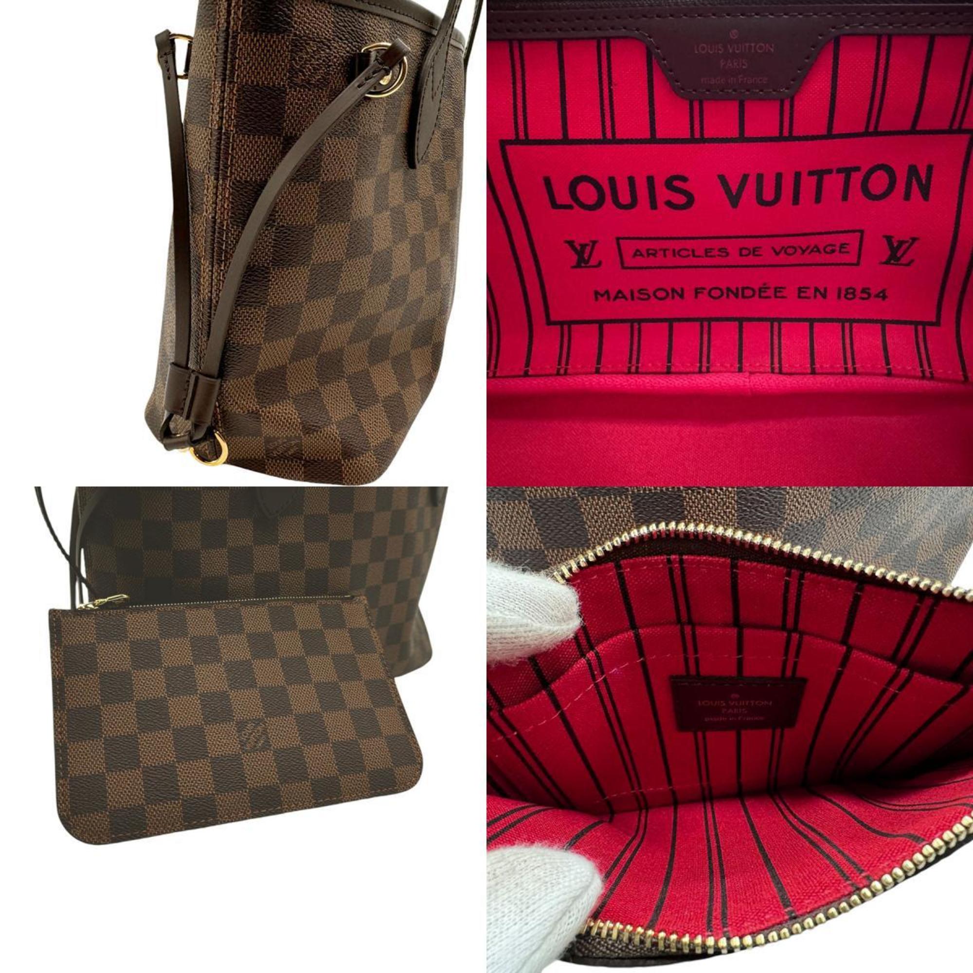 Louis Vuitton LOUIS VUITTON Handbag Damier Neverfull PM Canvas Brown Women's N40600 n0479