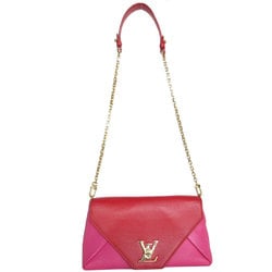 LOUIS VUITTON Shoulder Bag Love Note Leather Red Magenta Gold Women's M54501 s0412j