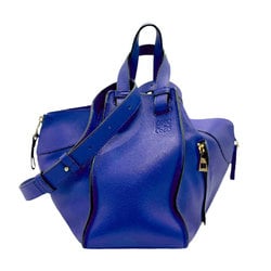 LOEWE Shoulder Bag Handbag Hammock Leather Blue Women's z2637