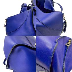 LOEWE Shoulder Bag Handbag Hammock Leather Blue Women's z2637