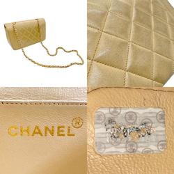 CHANEL Shoulder Bag Matelasse Diana 22 Lambskin Beige Gold Women's n0559