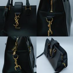 Saint Laurent SAINT LAURENT 2Way Bag Baby Cabas Leather Black Gold Women's PD448