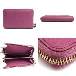 GUCCI Wallet/Coin Case Leather Purple Men's Women's 368877 a0511