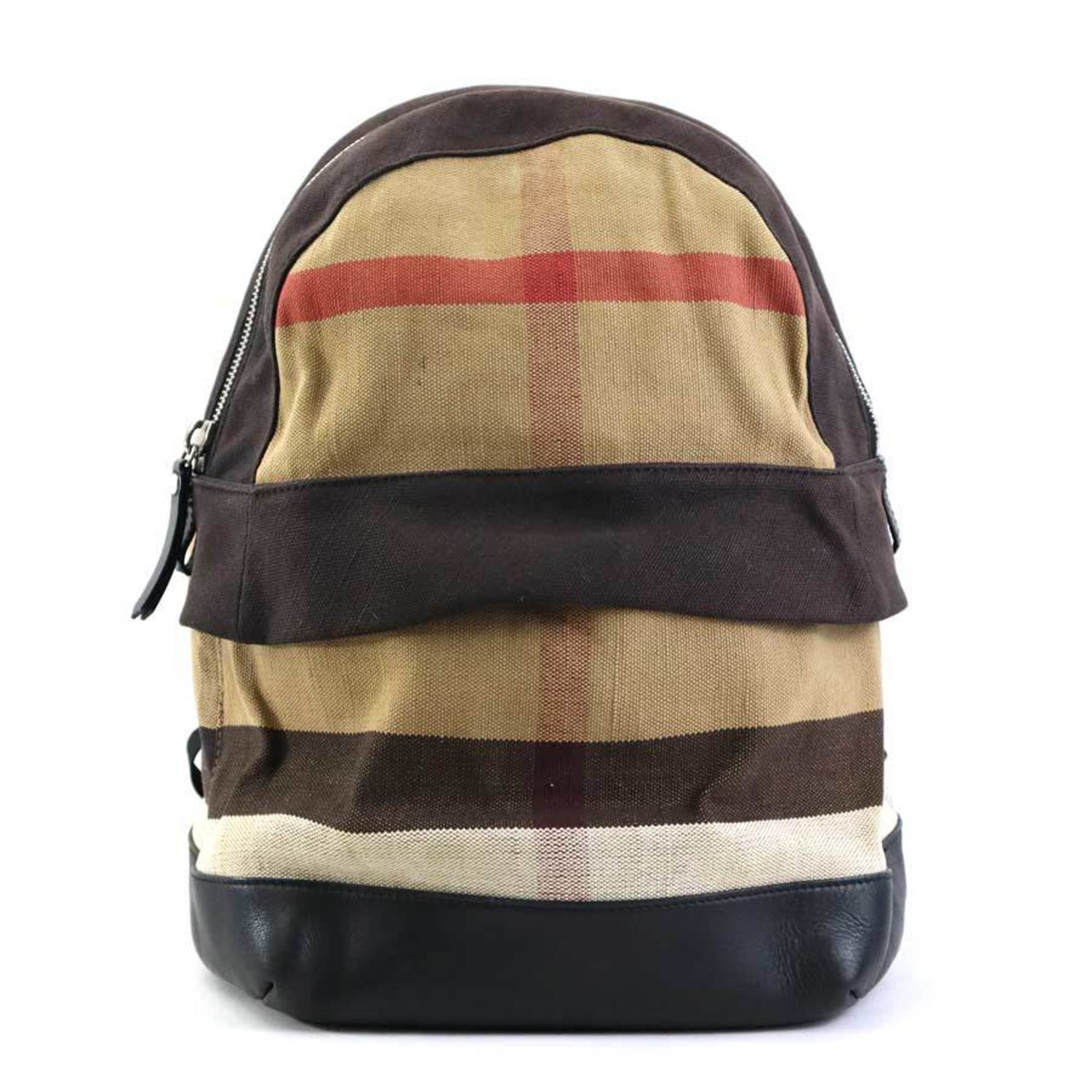 Burberry backpack canvas leather beige brown black men's women's e59391a