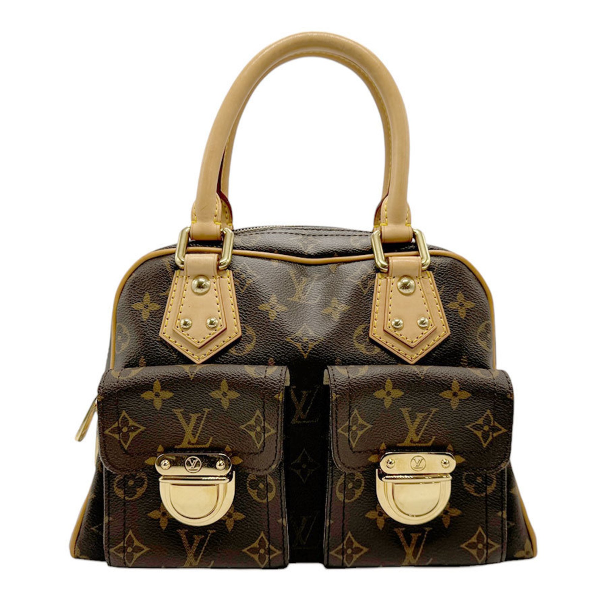 Louis Vuitton LOUIS VUITTON Handbag Monogram Manhattan PM Canvas Brown Women's M40026 n0533