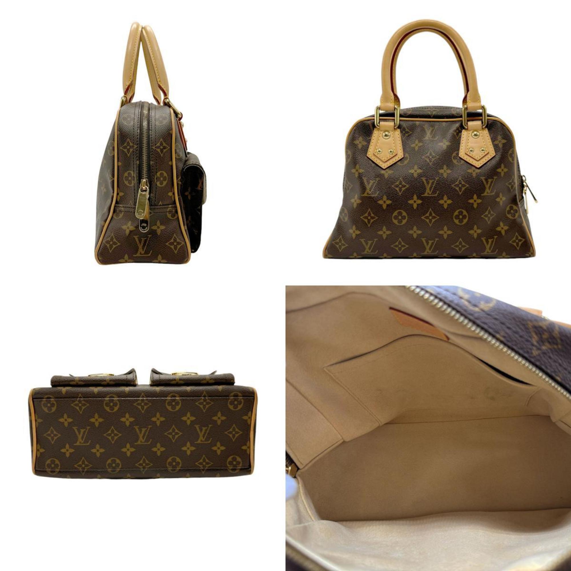 Louis Vuitton LOUIS VUITTON Handbag Monogram Manhattan PM Canvas Brown Women's M40026 n0533