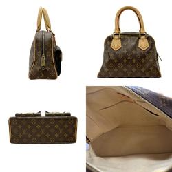 Louis Vuitton LOUIS VUITTON Handbag Monogram Manhattan PM Canvas Brown Women's M40026 n0533