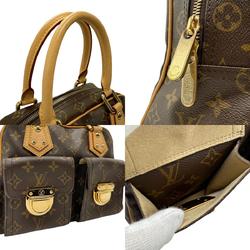 Louis Vuitton LOUIS VUITTON Handbag Monogram Manhattan PM Canvas Brown Women's M40026 n0533