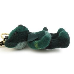 Burberry Charm Keychain Bear Teddy Wool Green Men's Women's h30629k