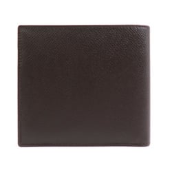 BVLGARI bi-fold wallet leather brown men's a0504