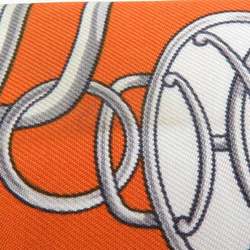 Hermes HERMES Scarf Muffler Twilly Silk Orange Women's h30633m